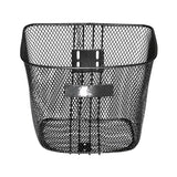 Front Basket for Drive Hawk Scooters featuring a black metal structure with a metal handle and a silver label, designed as a direct replacement part for mounting on the front tiller.