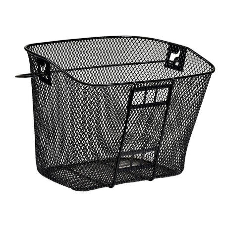 Large Square Front Basket for the Drive Odyssey Scooter, featuring a black mesh design with a handle, ideal for carrying multiple items.