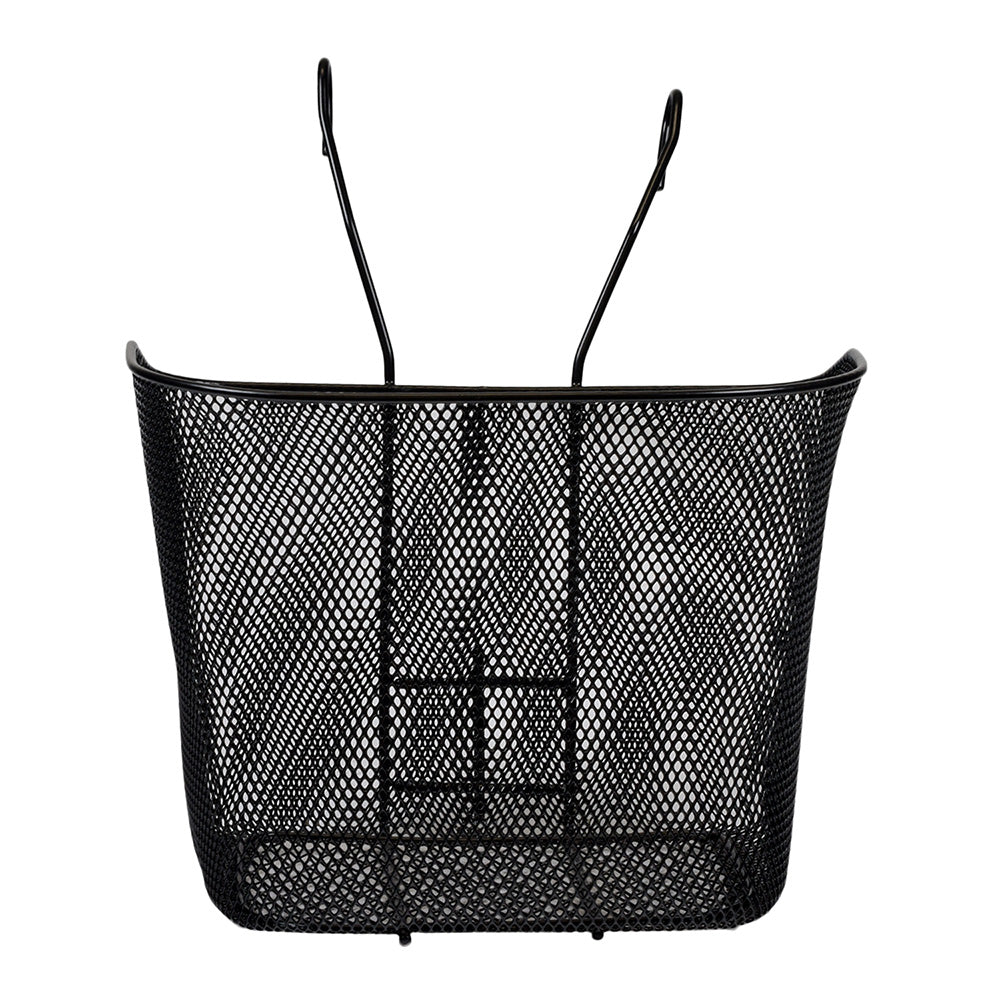 Front Basket Assembly for the Golden Technologies Companion I & II (GC321) featuring a black wire basket with two hooks and a handle, designed for first-generation Companion scooters.