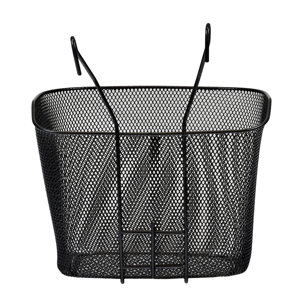 Front Basket Assembly for the Golden Technologies Companion I & II (GC321) shown as a black wire basket with two hooks and a handle, ideal for first-generation Companion scooters.