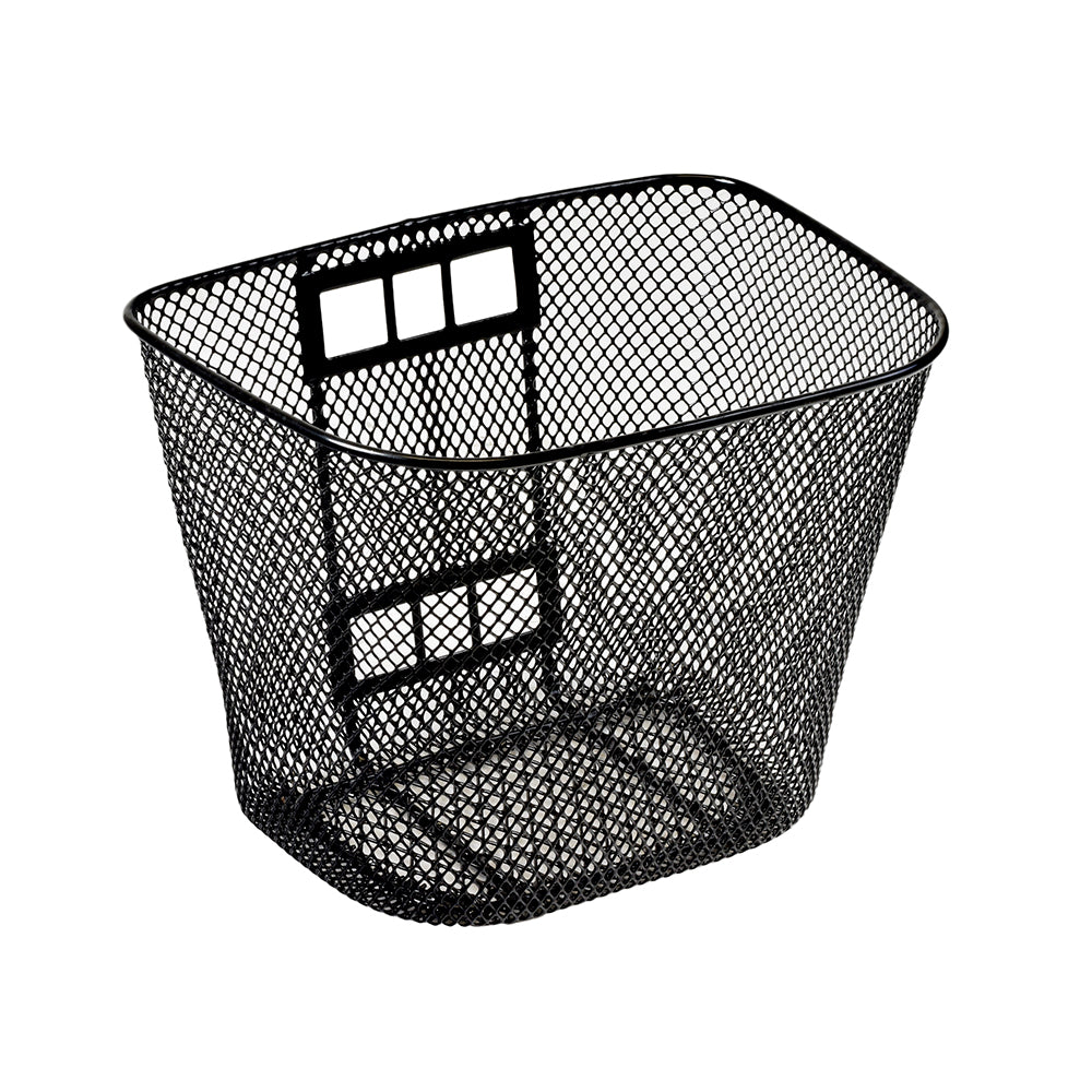 Front Basket for the Invacare Lynx L-3 and L-4 scooters: a black mesh container designed to securely hold personal items, enhancing convenience and safety while riding.