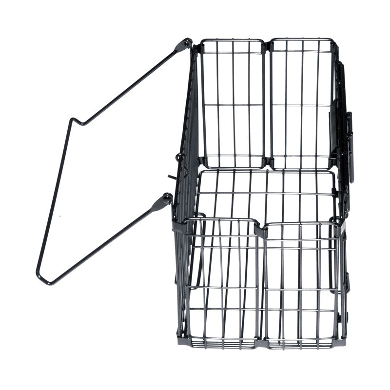 Rear Basket for the Merits Pioneer 1 (S235) and Pioneer 2 (S245) Mobility Scooters, featuring a black wire design with a handle, ideal for securely stowing items while on the move.