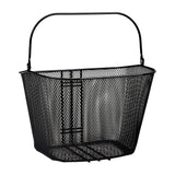 Basket for Merits Pioneer 4 (S141), Pioneer 9 (S331), & Pioneer 10 (S341) Mobility Scooters: A black mesh basket with a handle, ideal for stowing items while on the move.