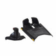 Front Body & Tiller Shrouds with Mat & Reflective Inserts for the 3-Wheel Go Go Elite Traveller Plus (SC53) (Version 2), showing black plastic components, rubber mat, and reflective elements for scooter protection.