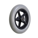 7 Front Caster Wheel for the Drive Cougar Wheelchair, featuring a black rim and synthetic rubber tire, ideal for replacement and ensuring smooth, stable mobility.