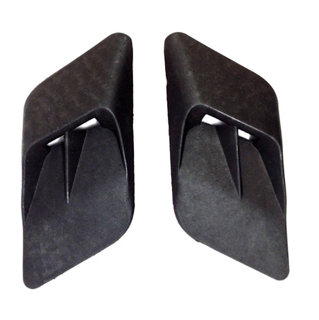 Front Fender Inserts for TaoTao ATA-110B ATVs, a pair of black plastic panels with central holes, designed to fit on the left and right sides of the ATV's front fender.