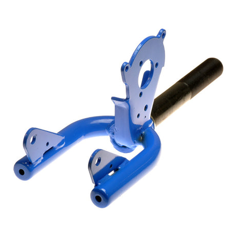 Front Fork for the Razor Trikke E2 electric scooter, featuring a sturdy blue metal construction with a black handle and tube, designed as an OEM replacement to enhance safety and performance.