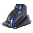 Front Lower Shroud for the Rascal 600T mobility scooter featuring a distinct yellow logo on a cobalt blue surface.