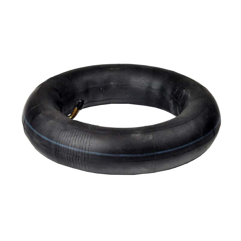 110/90/65-6.5 (110/50-6.5 Replacement) Front/Rear Inner Tube with Angled Valve Stem, featuring a black rubber tube with a blue line, suitable for MotoTec MT-MB Mini Bike & Cali 40cc Pocket Bike.