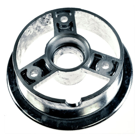 Front Rim (Right Side) for the Motovox MVS10 Stand Up Scooter, showing a close-up of the metal circular object with multiple holes, part of the scooter's wheel assembly.