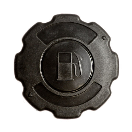 Fuel Tank Cap for The Baja Doodle Bug and Mini Bike (MB165 & MB200), featuring a black gas cap with a gas pump icon in the center, suitable for various Chinese-made gas dirt bikes and ATVs.