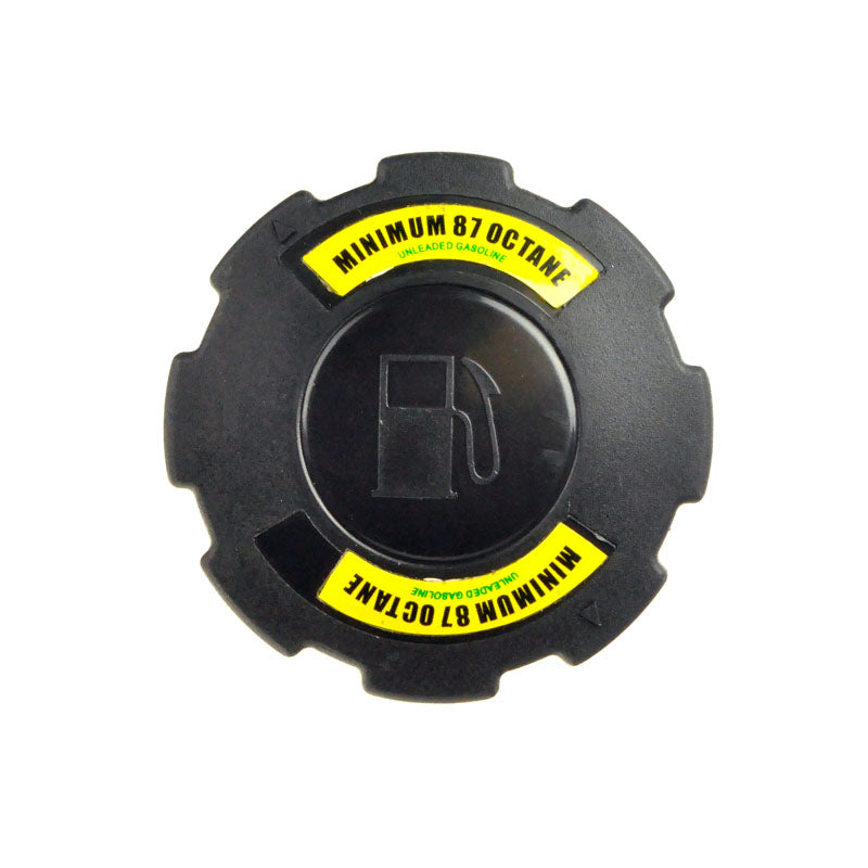 Fuel Cap for Motovox MGK10, MGK11, and MGK12 Go Karts, featuring a circular design with a prominent label, suitable for secure fuel containment on Motovox go karts.