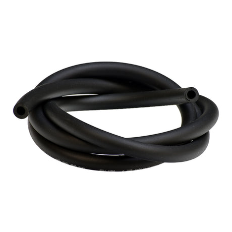 Fuel (Gas) Line Hose for the TaoTao CY50-B Scooter (24), close-up of a flexible black tube, showcasing its smooth surface and cylindrical shape. Available in 3/16 or 1/4 inner diameter.