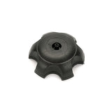 Fuel Tank Cap (Gas Cap) for Baja 49 (BA49) ATV - VIN Prefix LLC, featuring a black plastic design with a central screw and circular hole.