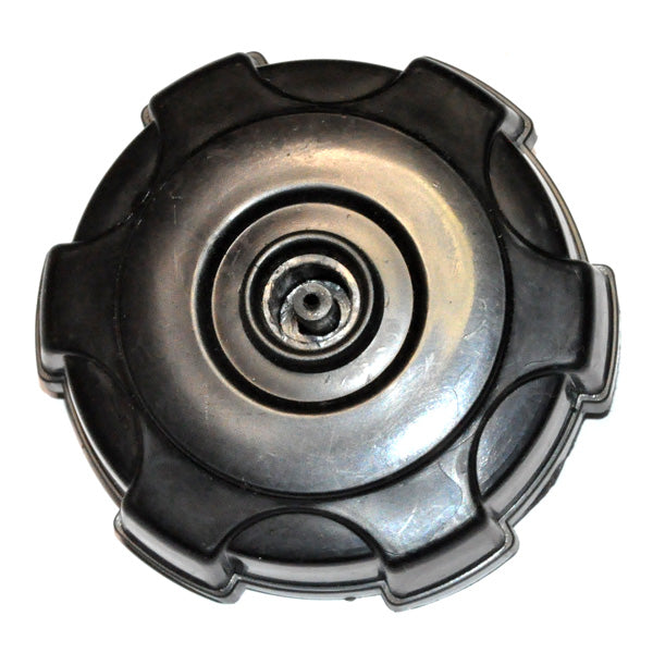 Fuel Tank Cap (Gas Cap) for 90cc Baja Wilderness 90 ATVs; a black and silver circular object, designed for compatibility with various Baja models and other Chinese-made ATVs.