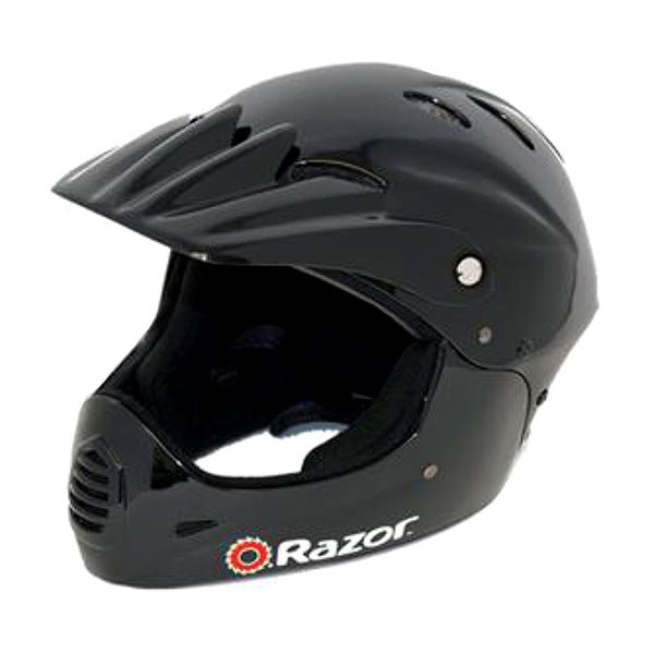 Full Face Youth-Size Helmet featuring a spacious face opening, 17 cooling vents, and a sleek design, ideal for ages 8-14.