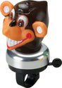 Funky Monkey Animal Handlebar Bell featuring a toy monkey head atop a bell, perfect for bikes and scooters.