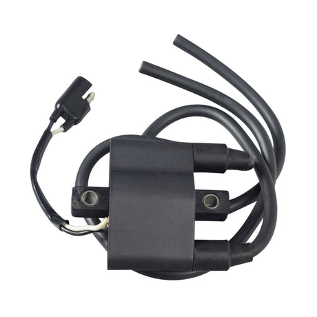 Ignition Coil for Polaris Indy Snowmobiles (1999-2009), showing a close-up of the black electrical wire with exposed wires and connectors, designed for reliability in extreme weather conditions.