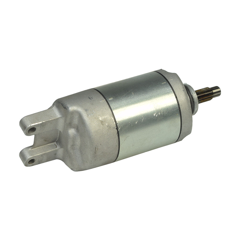 Starter Motor for Honda FourTrax TRX300 ATV (Blemished), featuring a silver electric motor with a metal shaft and minor scratches on the metal case.