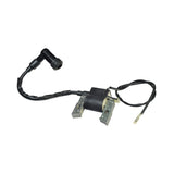 Ignition Coil for Yamaha MZ175 / F166 Generator Engines, featuring a black electrical device with visible wires and a metal connector, essential for reliable engine startup.