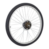 26 Rear Wheel Assembly for eZip and IZIP Mountain-Style Electric Bikes, featuring a white rim, spokes, and tire, essential for various eZip and IZIP models.