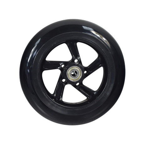 150 mm Front Wheel for the Hover-1 Comet Electric Scooter, featuring a black tire with a silver 5-spike rim and pre-installed 608Z bearings.