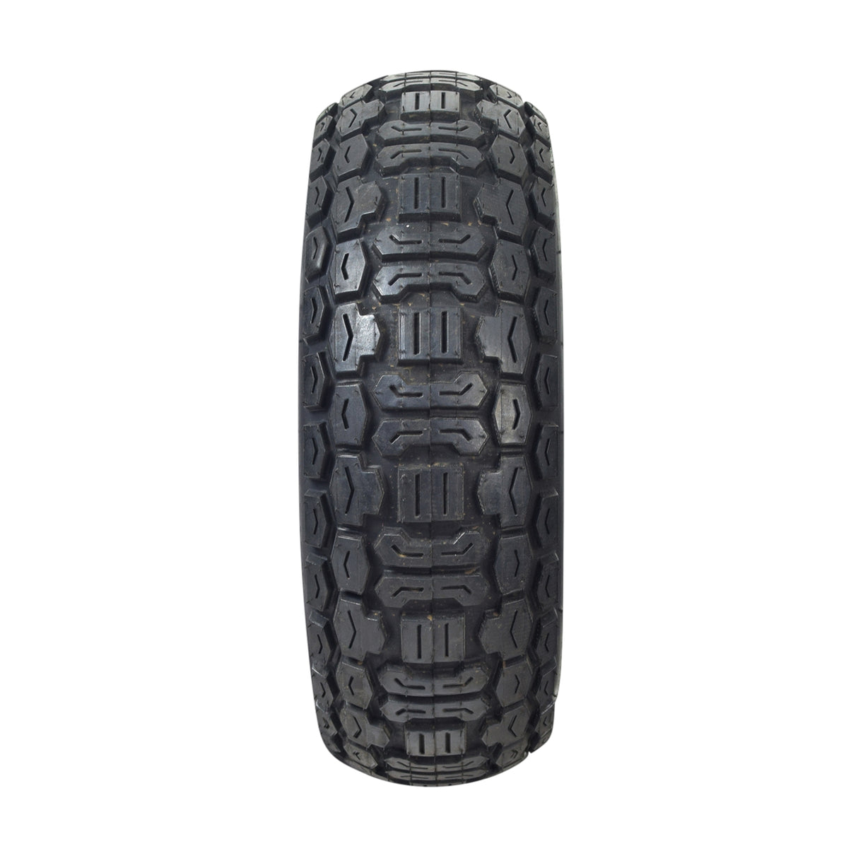 Rear Right Wheel Assembly for the Pulse ATV Quad Ride-On, showcasing a black tire with a knobby tread pattern, steel rim, and front wheel hub, designed for effective dirt-gripping traction.