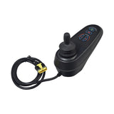 4-Key VR2 Joystick for the Golden Alante Sport (GP208) Power Chair, featuring a black remote control with a wired connection, essential for seamless mobility control.