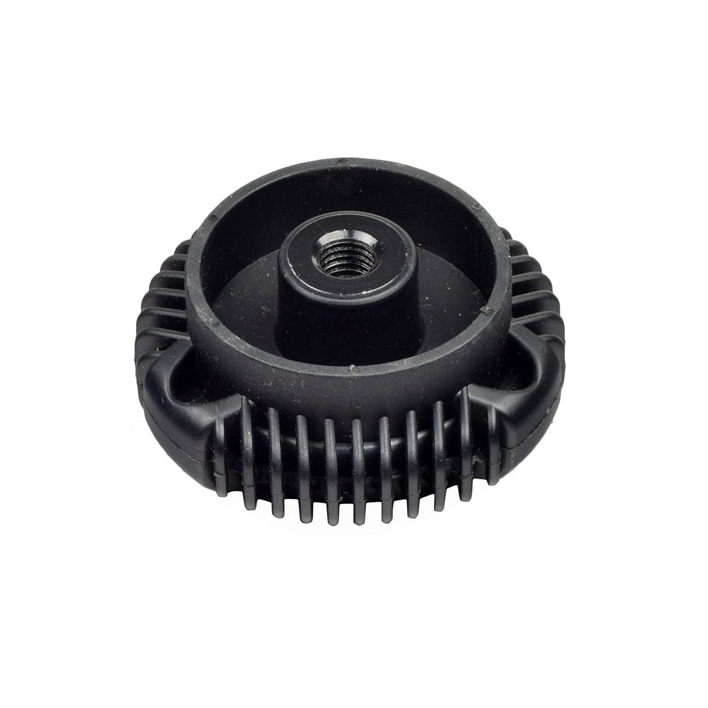 Tiller Adjustment Knob for the Golden Buzzaround XL (GB116) featuring a black plastic knob with an attached nut, bolt, washer, and torsion spring for easy and comfortable tiller angle adjustments.