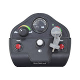 Dashboard Console for the Golden Technologies Companion I & II (GC240, GC340, GC440) featuring a voltmeter, key switch, horn button, headlight switch, speed potentiometer, and keys.