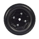 Solid black rear wheel assembly for Golden Technologies Companion II (GC340, GC440) mobility scooters, featuring a flat-free tire with a central hole, designed for a 3/4 diameter axle.