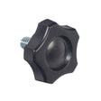 Joystick Adjustment Knob for Golden Technologies Power Chairs, featuring a black plastic knob with an attached screw, designed to adjust the joystick's mounting bracket for optimal user arm length.