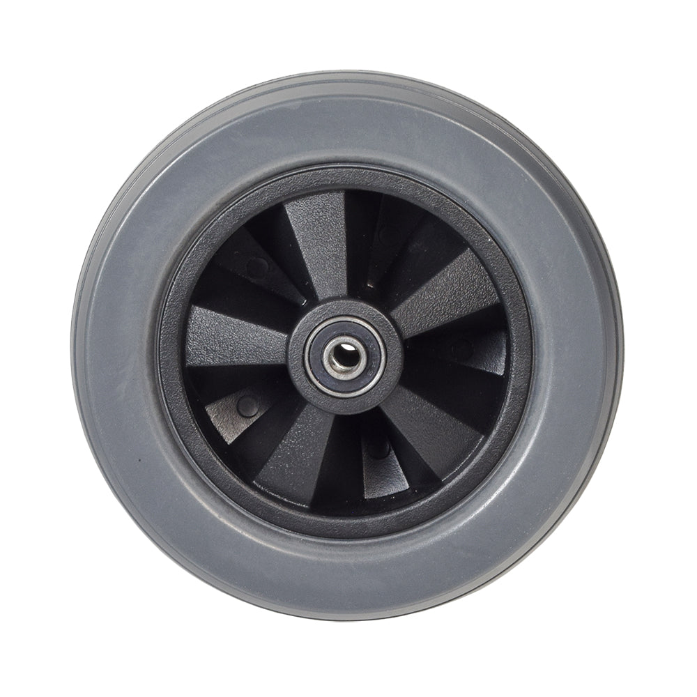 Caster Wheel for the Golden Compass (GP600, GP620, and GP605) featuring a black center with pre-installed 608RS bearings, suitable for both front and rear of the power chairs.