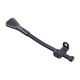 Push-Down Seat Swivel Handle for Golden Technologies Scooters (2010 & After) - A close-up of a black metal pedal with a handle lever, spring, spacer, and roll-pin assembly.