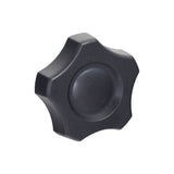 Arm Adjustment Knob for Golden Technologies Alante, Companion, and Buzzaround power chairs, featuring a black plastic, circular design with a star-shaped grip for ease of use.