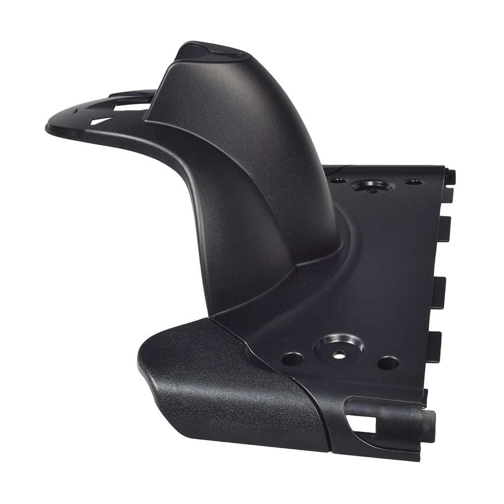 Front Shroud for the Golden Technologies Buzzaround XL (GB116) - a black plastic component with multiple holes and screws, ideal for replacing worn parts on your 3-wheel mobility scooter.