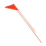 Safety Flag for Golden Technologies Scooters, featuring a triangular flag with two detachable sticks for easy storage, designed for enhanced visibility and safety when mounted on the scooter or power chair.