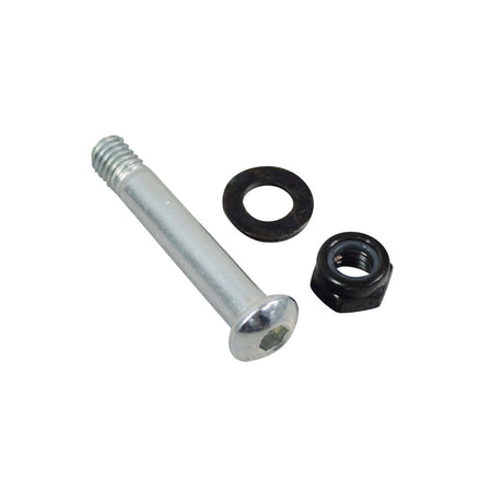 Hardware Kit for the Golden Technologies Companion II (GC321) and Companion II (GC440) Tiller Assembly, showing a close-up of a screw, nut, and washer with an 8mmx1.25 coarse thread.