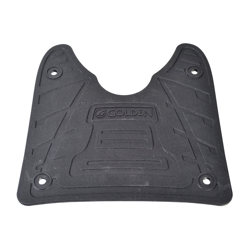 Rubber Mat For The Golden Technologies Buzzaround Lite (GB106), featuring a black rubber mat with holes, designed as a removable and easy-to-clean replacement to enhance the scooter's appearance.