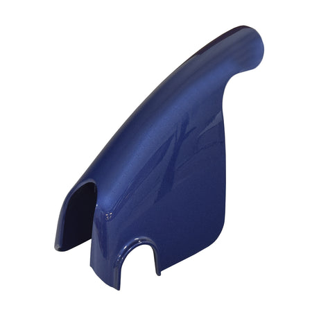 Front Fender for the Golden Technologies Compass (GP600) & Compass HD (GP620) power chairs, showing a close-up of the blue plastic caster arm shroud with a central hole and smooth design.