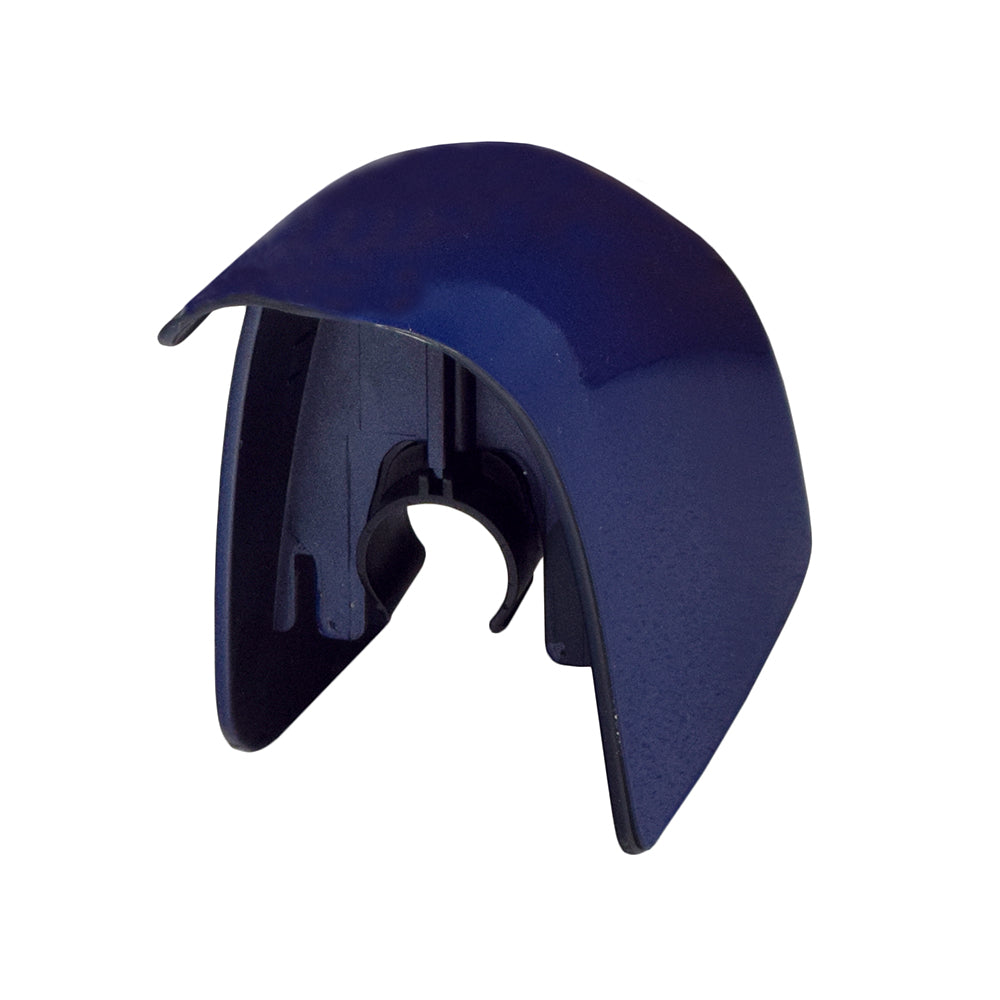 Front Fender for the Golden Technologies Compass (GP600) & Compass HD (GP620), featuring a blue plastic design with a central hole, used as a caster arm shroud to shield against mud and dirt.