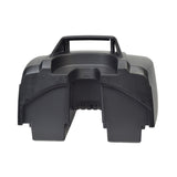 High Capacity Battery Box Assembly for the Golden Buzzaround XLS HD (GB117Z/GB147Z) Scooter, black plastic case with a handle, designed for mobility scooters, includes wiring harness and XLR charger port.