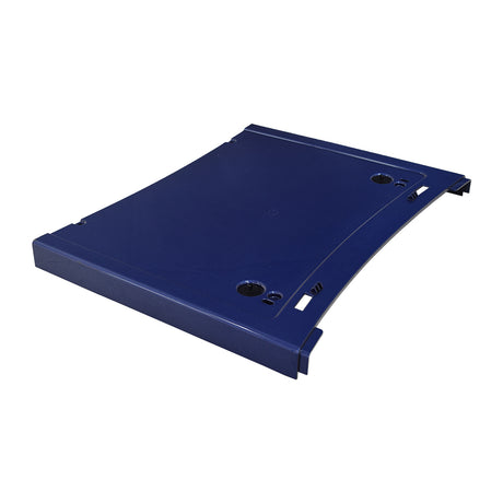 Blue Deck Shroud for the Golden Companion II (GC340/GC440) mobility scooter, featuring a blue rectangular metal panel with multiple holes, designed to protect against dirt and debris.