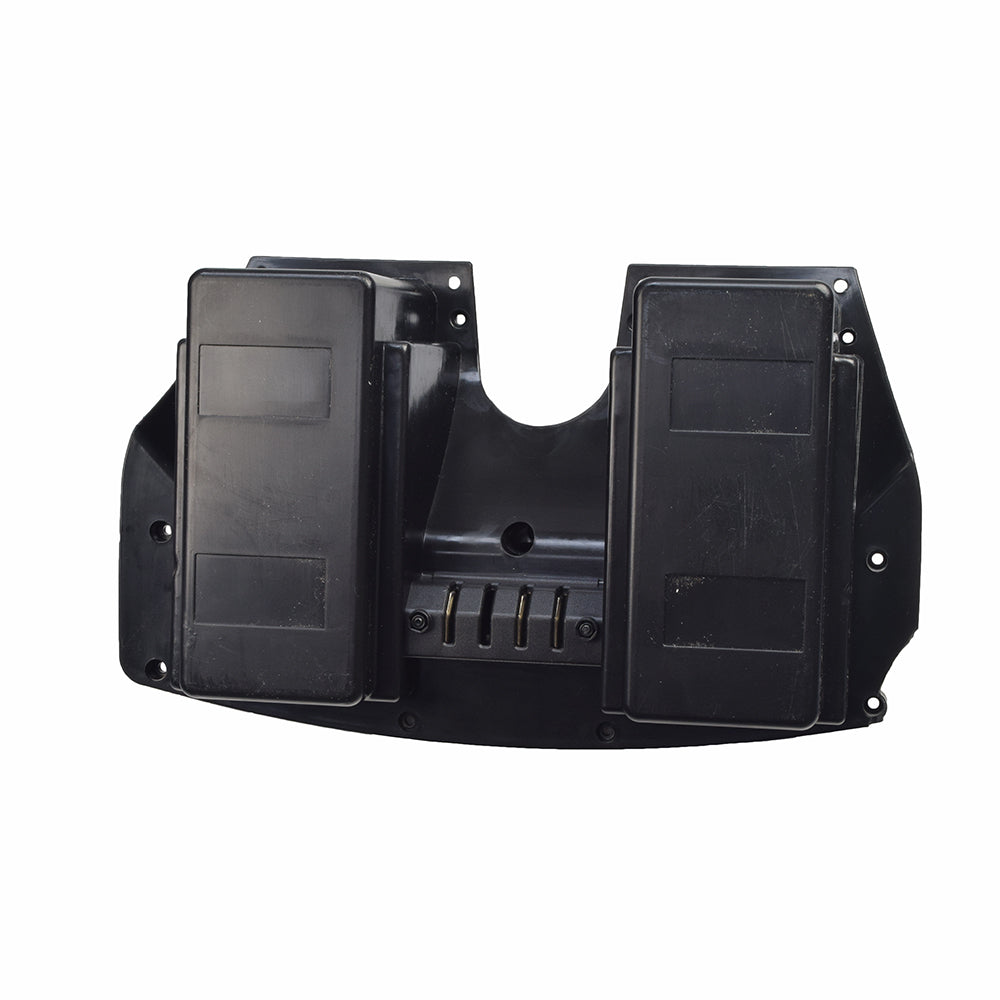 High Capacity Battery Box Tray for the Golden Technologies Buzzaround XL-3 (GB116) & Buzzaround XL-4 (GB146) (Blemished) showing a black rectangular object with two slots, slightly damaged corner.