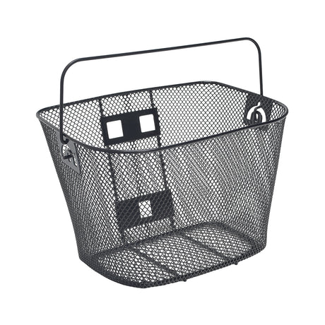 Front Basket for the Golden Technologies Avenger (GA531/GA541) – a black wire storage basket with a handle, ideal for carrying personal items while keeping hands free on the scooter.