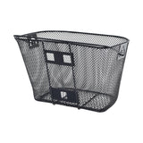 Front Basket for the Golden Technologies Avenger (GA531/GA541) featuring a black mesh design with a handle, perfect for carrying personal items and extra cargo securely while riding.