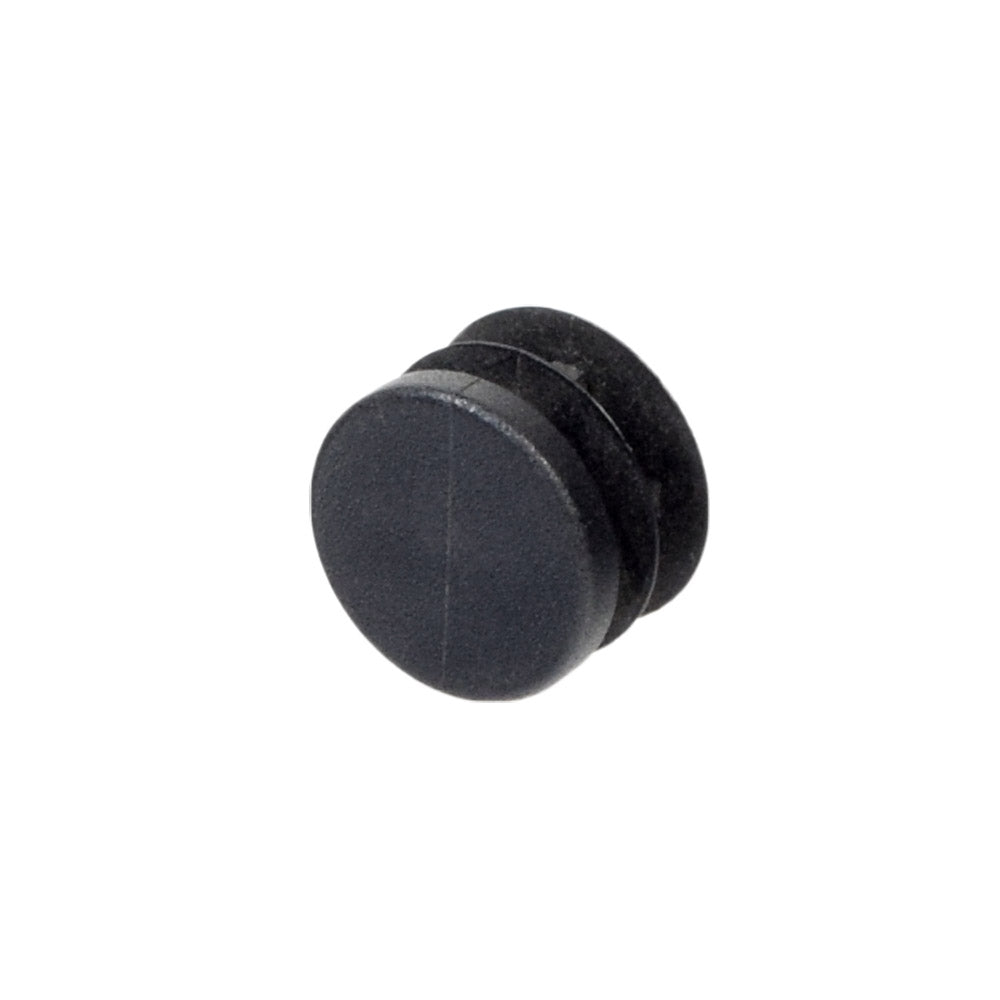 3/4 Handlebar End Cap for Golden Scooters, a black plastic plug designed to fit 7/8 straight scooter bars, compatible with models like Buzzaround Lite and Liteway.