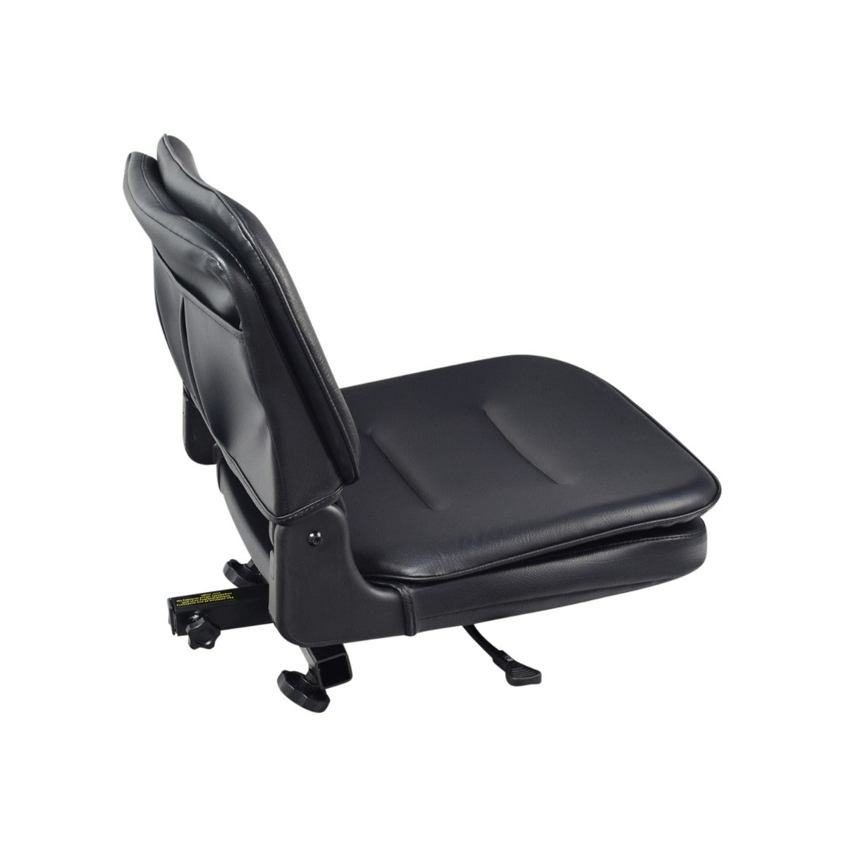 17W x 16D Seat Assembly for the Golden LiteRider (GL141) & LiteRider Mini (GL109) featuring black vinyl upholstery, designed for mobility scooters, seen without the steel seat plate, armrests, or headrest.