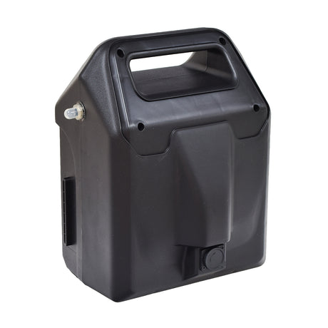 Battery Box Assembly for the Golden LiteRider Envy (GP162) power chair, shown as a black plastic container with a handle, used for housing replacement or backup batteries.