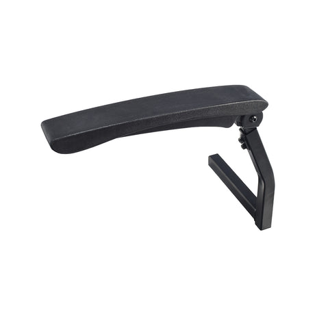 Armrest Assembly for the Golden Alante Sport (GP205) Power Chair, featuring a black metal stand with screws and a black handle, available in left or right-side configurations.